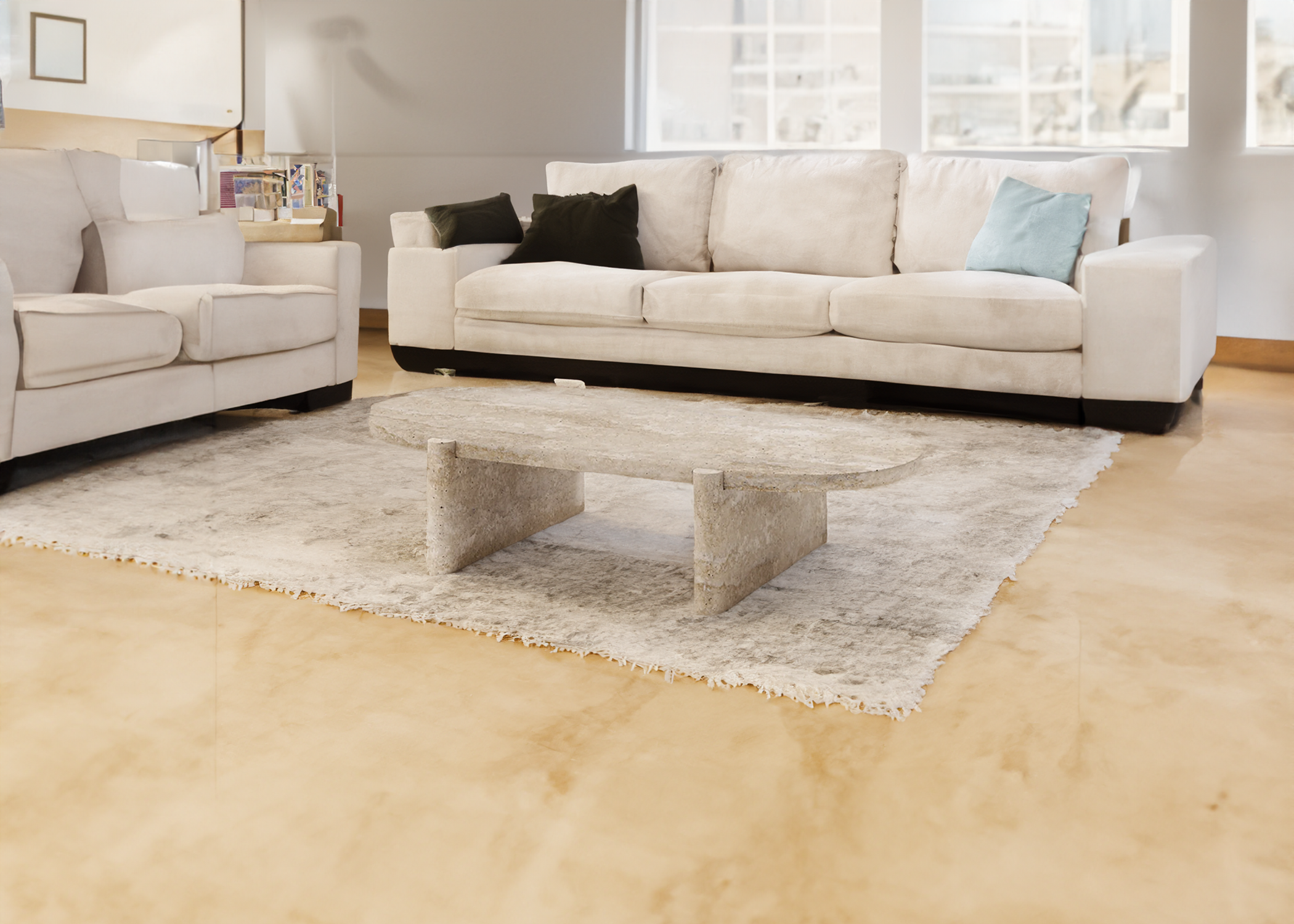 Rocca Oval Marble Coffee Table
