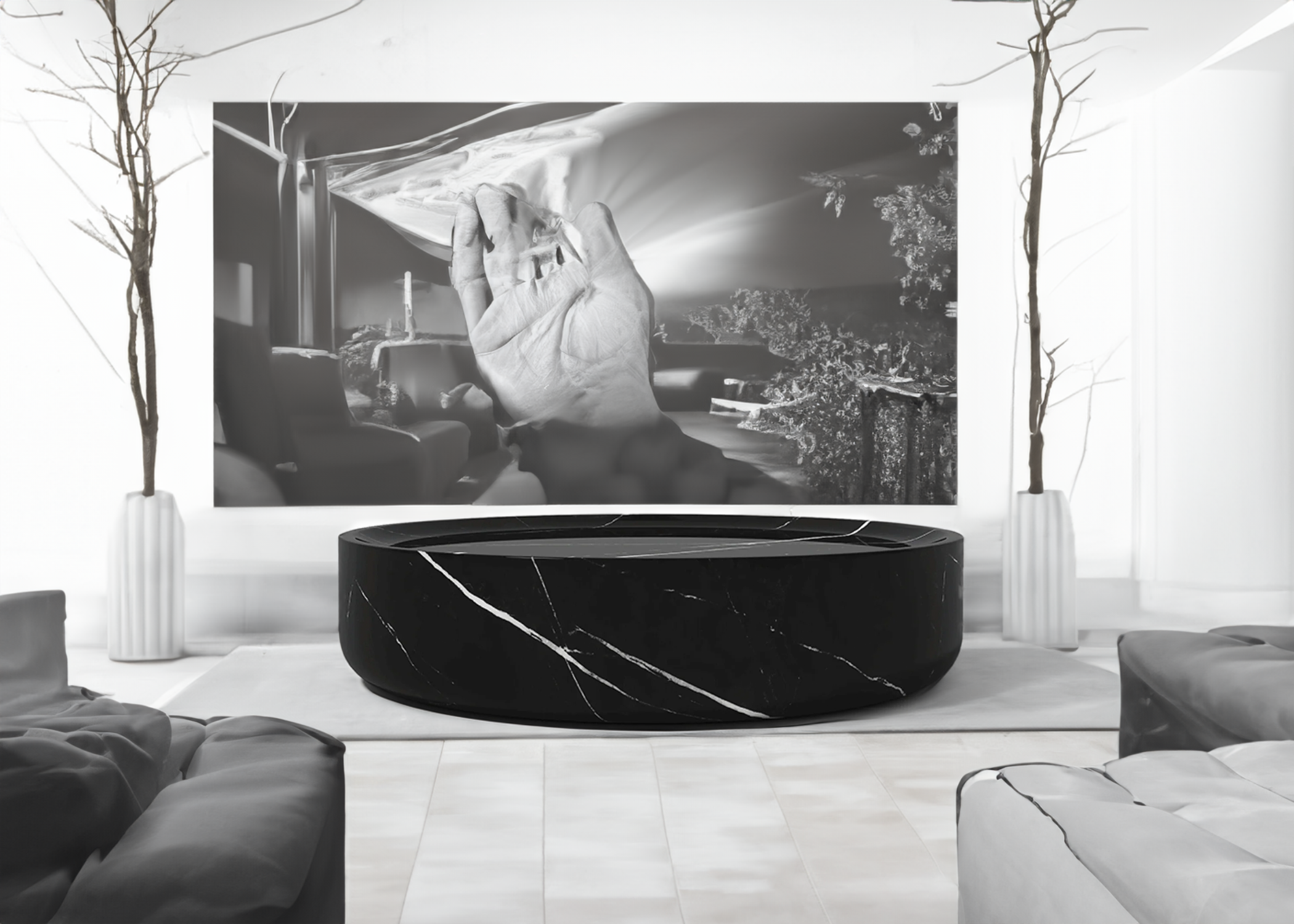 Amari Round Marble Coffee Table